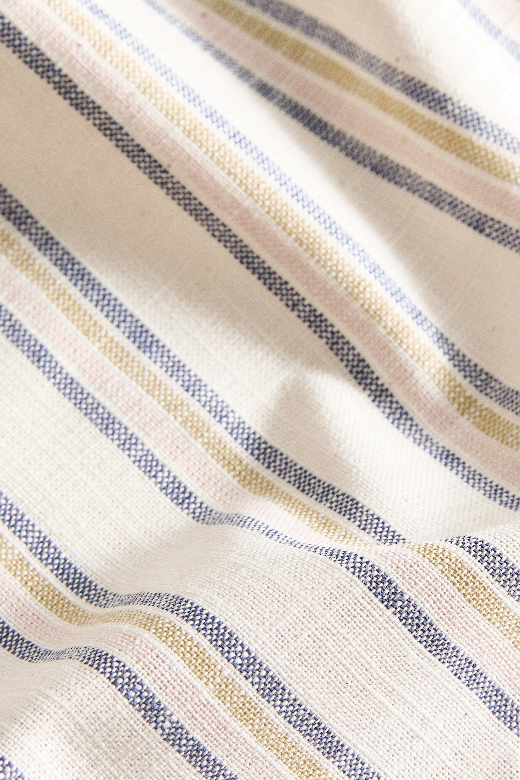 DYED THREAD STRIPED TABLECLOTH